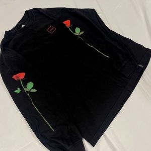 HUF Long Sleeve T-Shirt With Rose Sleeve Print